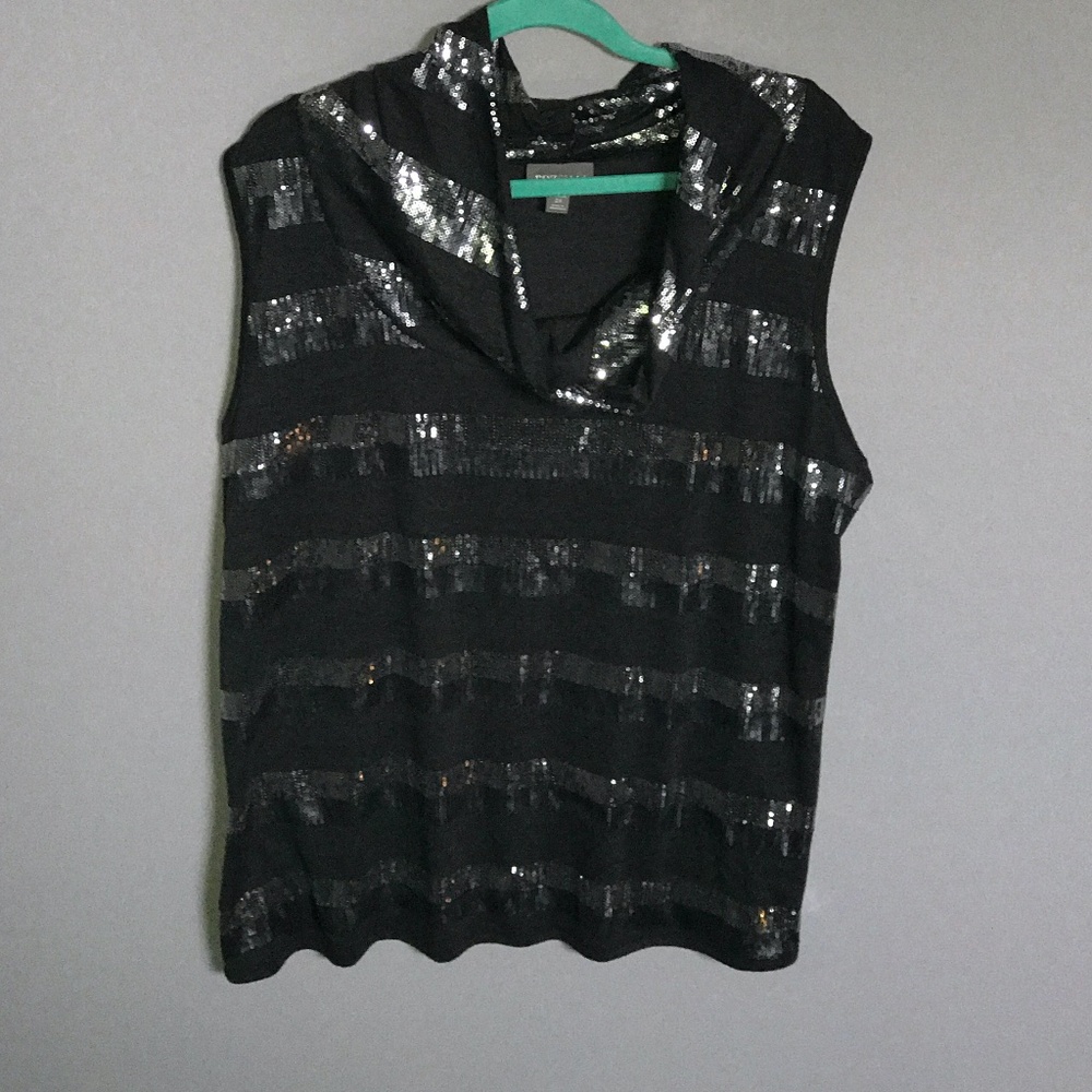 Roz and Ali Sequinned Sleeveless Shirt Size 2X